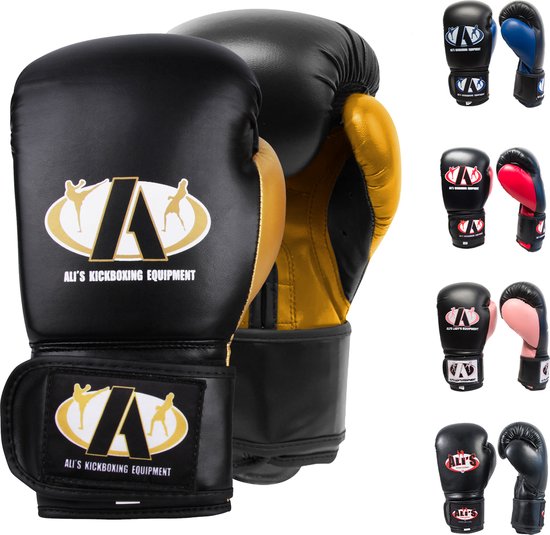 FIGHTR Premium Bokshandschoenen – PU-leer, Ergonomisch, Extra Polssteun, Met Draagtas, Geschikt Voor Boksen En MMA (8-16 Oz)