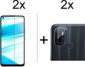 Beschermglas Oppo A53s Screenprotector 2 stuks - Oppo A53s Screen Protector Camera - 2 stuks