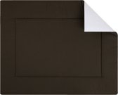 BINK Bedding Boxkleed Wafel (Pique) Choco 80 x 100 cm - vulling fiberfill 400 grams - speelkleed - parklegger - katoen - wafel - donkerbruin