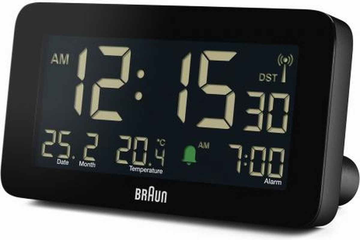Kienzle Digitale radiogestuurde wekker XXL-display temperatuur luchtvochtigheid 2 wektijden automatische verlichting sluimerfunctie