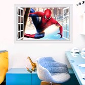 Spiderman muursticker - Spiderman 3D muursticker - Spiderman kinderkamer sticker 60cm x 90cm