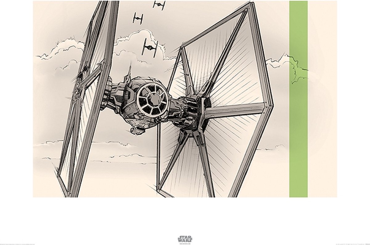 Pyramid Star Wars Rogue One Dark Vador et Death Star Art Print 40x40cm