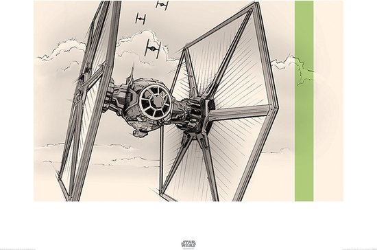 Foto: Pyramid poster star wars episode vii tie fighter pencil 60 x 80 cm multicolor