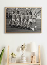 Poster In Houten Lijst - Elftalfoto EK '88 - Koeman, Gullit & Van Basten - Voetbal - Large 50x70