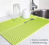 Minismus Afdruipmat - Lekmat - Afdruiprek - Siliconen - Groen - 24,5 x 37,5 CM