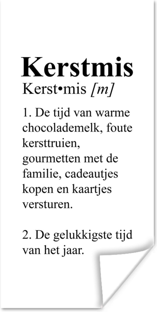 Poster Kerstmis betekenis Spreuken Woordenboek Quotes Kerst