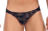 Clever Moda - Honesty Slip - Maat M - Camouflage Print - Sheer Achterkant - Mannen Ondergoed