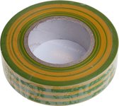 PVC isolatie plaktape - Geel / Groen - 20m - 10 stuks