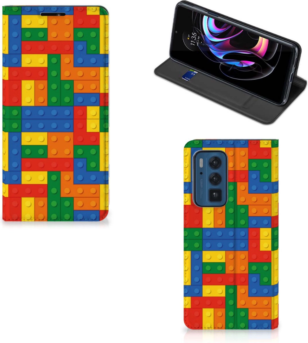Motorola Edge 20 Pro Hoesje met Magneet Blokken