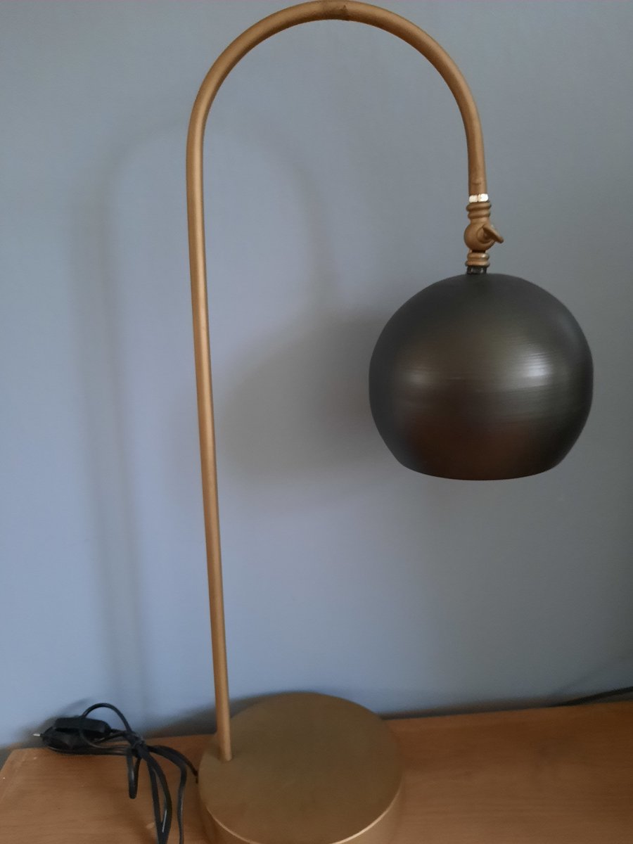 Tafellamp Sfar - Home Society- Metaal - Antraciet/zwart - Matgoud