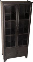 Tv meubel - vitrinekast molsbi - zwart - 81x40x186
