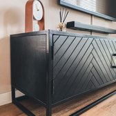 Dressoir - tv-meubel holga large - zwart - 210x45x50