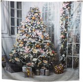 Peha Wandkleed Kerstboom 150 X 150 Cm Polyester Groen/wit