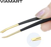 Viamart - Professionele Wimper Pincet Tweezer - Wenkbrauw Ontharing