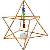 Koperen Merkaba met Chakra kristallen