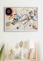 Poster In Witte Lijst - Composition VIII - Wassily Kandinsky - Abstracte Kunst - 50x70 cm