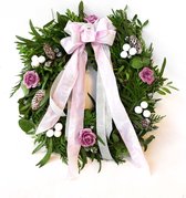 Roze bloemen krans [Kerst - Winter - Elegant - Botanisch - Chic - Luxury - Slow Living]