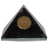 Orgoniet Piramide Zwarte Toermalijn Bloem des Levens 40 mm