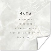 Poster Mama je hebt ons al - Quotes - Mama - Spreuken - 30x30 cm