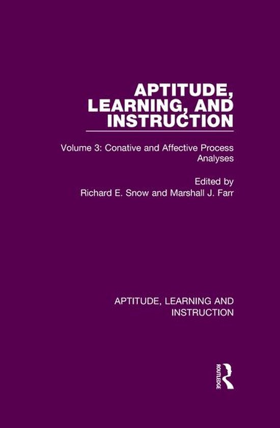 Aptitude, Learning and Instruction - Aptitude, Learning, and ... - cover