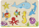 Houten puzzel 1 jaar - Goki puzzel - Onderwater dieren