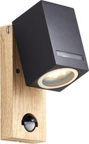 Brilliant GALENI - Buiten wandlamp met bewegingssensor - Zwart