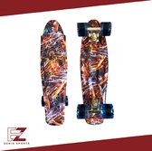 Penny Board for Filles and Garçons – Skateboard – Pennyboard – 22 pouces – Oranje – Blauw – Jaune