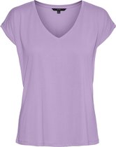 Vero Moda VMFILLI SS V-NECK TEE GA NOOS Dames T-shirt - Maat XS