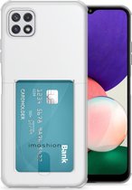 iMoshion Hoesje Geschikt voor Samsung Galaxy A22 (5G) Hoesje Met Pasjeshouder - iMoshion Softcase Backcover met pashouder - Transparant
