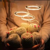 a sunny day kweeklamp LED ring wit licht - 3 ringen - groeilamp voor planten - zonlicht lamp - grow light