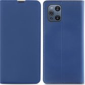 iMoshion Slim Folio Book Case Oppo Find X3 Pro 5G hoesje - Donkerblauw