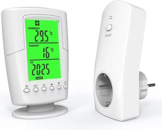 Draadloze thermostaat (programmeerbaar) voor infrarood verwarming en  elektrische... | bol.com