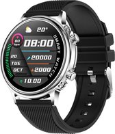 GAVURY GREY FIT PRO - Bluetooth bel notificatie - Activity en fitness Tracker - Zilver - Smartwatch dames en heren - Touchscreen - Stappenteller - Social media berichten - Bloeddrukmeter - Verbrande calorieen - Waterbestendig - Zuurstofmeter