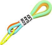 Keycords | Lanyard Neon Blauw-Oranje-Groen | 10 cm | Sleutelhanger | Nylon en Metaal