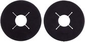 Bitringen zwart met sleuven - diameter 9cm