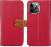 iMoshion Luxe Canvas Booktype iPhone 13 Pro Max - Rood