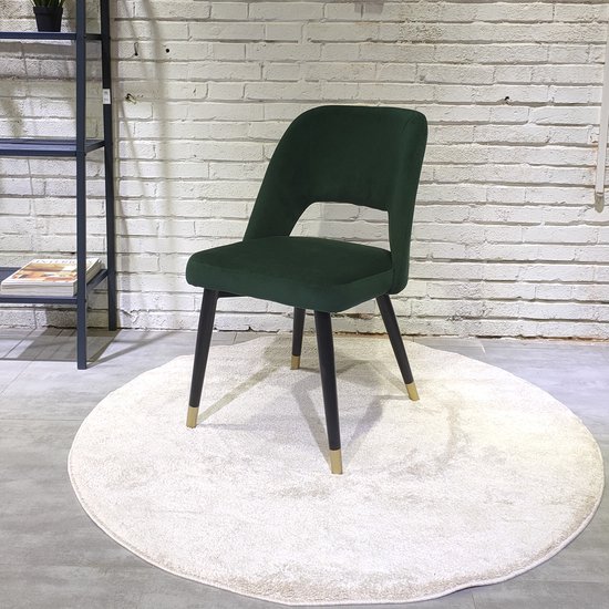 Fauteuil lounge en velours bleu chaud avec pointes dorées - Lot de 2