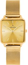 KRAEK Jula Gouden Wijzerplaat 28 mm - Dames Horloge - Goud Mesh horlogebandje