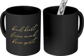 Magische Mok - Foto op Warmte Mokken - Koffiemok - Quotes - Spreuken - Goud - Zwart - Magic Mok - Beker - 350 ML - Theemok