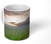 Mok - Zonsondergang - Bloemen - Kleuren - 350 ML - Beker