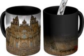 Magische Mok - Foto op Warmte Mok - Voorkant met sierlijke ruiten van Santiago de Compostella - 350 ML