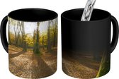 Magische Mok - Foto op Warmte Mok - Zonnestralen schijnen door de bossen van het Nationaal park New Forest - 350 ML