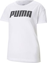 Puma RTG Logo Shirt  Sportshirt - Maat XL  - Vrouwen - wit/zwart