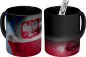 Magische Mok - Foto op Warmte Mokken - Koffiemok - Vlag van Polen - Magic Mok - Beker - 350 ML - Theemok