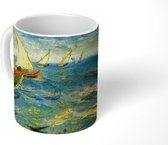 Mok - Koffiemok - Vissersboten op zee - Vincent van Gogh - Mokken - 350 ML - Beker - Koffiemokken - Theemok