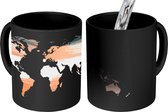 Magische Mok - Foto op Warmte Mok - Wereldkaart - Verf - Design - 350 ML
