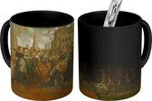 Magische Mok - Foto op Warmte Mok - Salomo en de koningin van Sheba - Schilderij van Jan van Scorel - 350 ML
