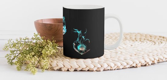 Mug - Méduse - Animaux aquatiques - Zwart - 350 ML - Tasse