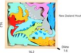 Manks Kids Collections ® - Dino puzzle- Cadeautip -Multi-kleuren -Jurassic puzzle - 3D puzzle - Montessori puzzle