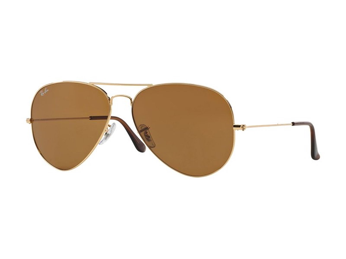 Ray-Ban Aviator RB3025 001/33 Zonnebril - Goudkleurig/Bruin - 58 mm